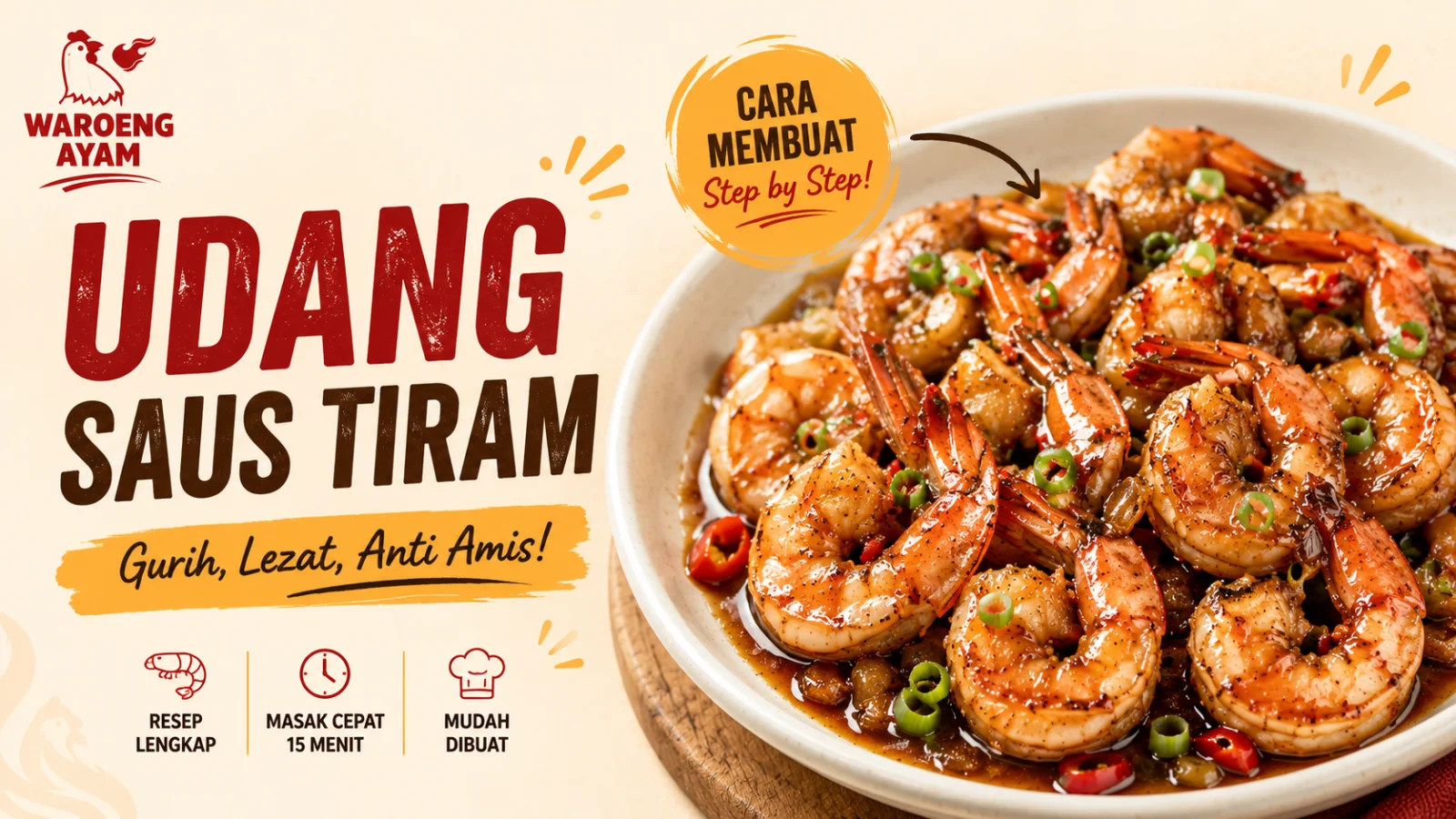 Cara Membuat Udang Saus Tiram Gurih dan Lezat Anti Gagal