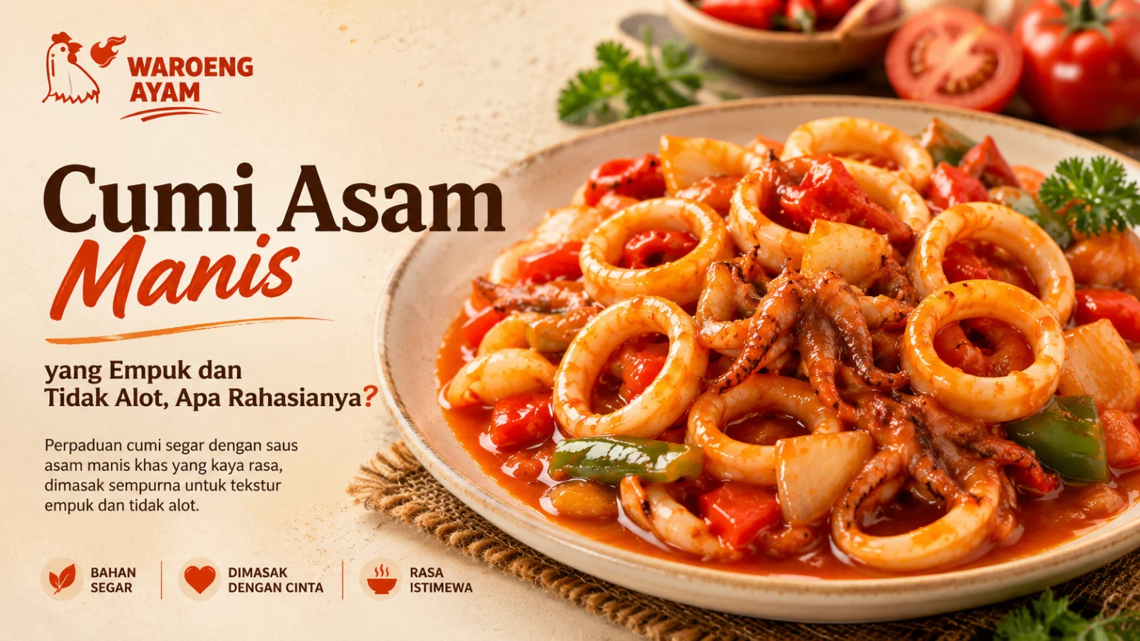 Cumi Asam Manis yang Empuk dan Tidak Alot, Apa Rahasianya?