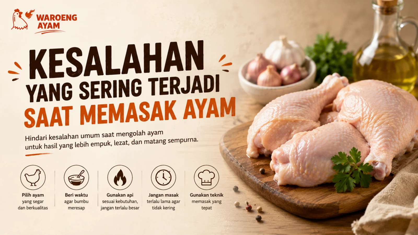 Kesalahan yang Sering Terjadi Saat Memasak Ayam